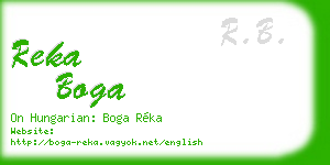 reka boga business card