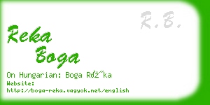 reka boga business card